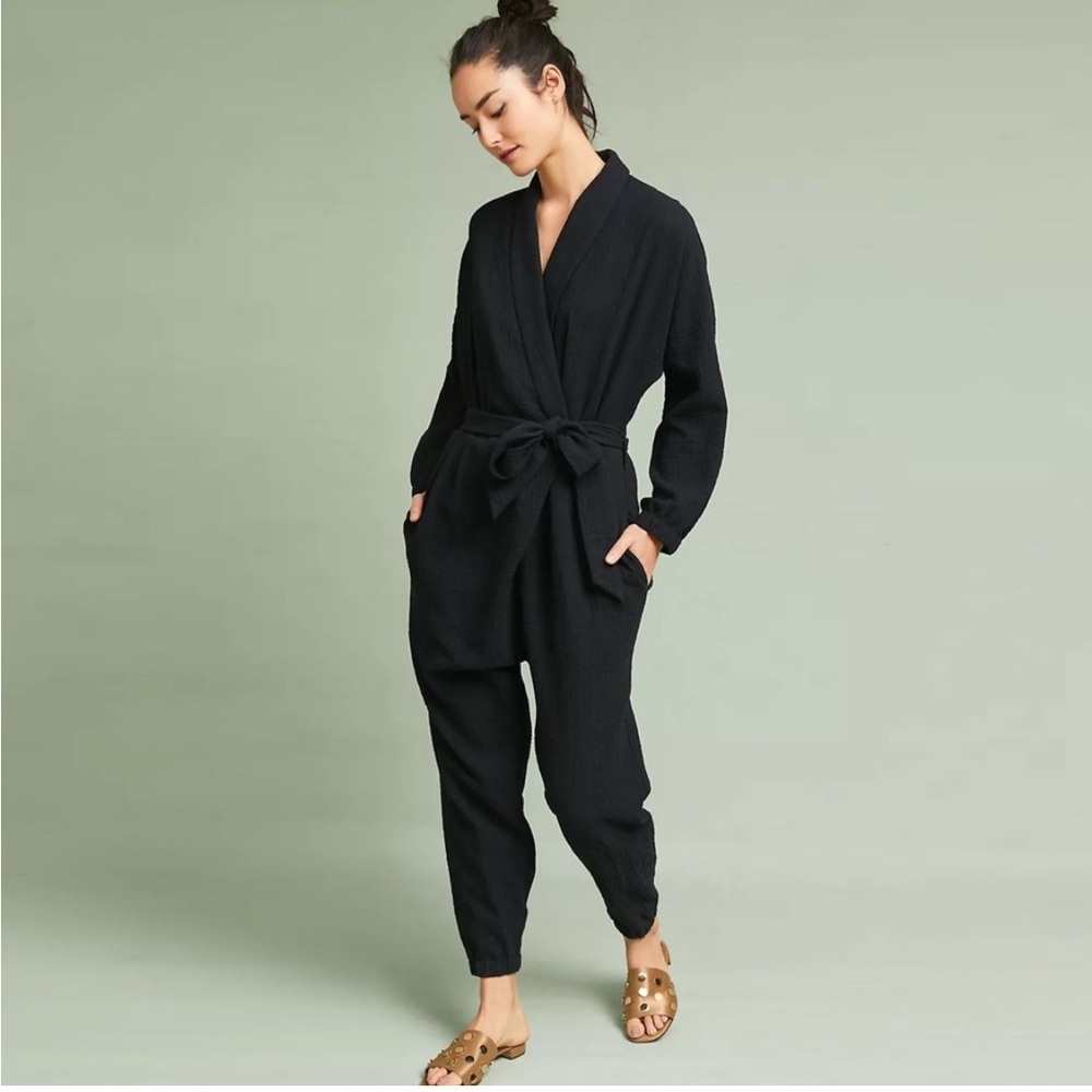 Hei Hei Anthropologie Gauzy Tie Waist Jumpsuit